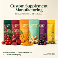SYC BIO Gommes au Poivre de Cayenne Ingrédients Premium 60 Unités Soutien Quotidien au Bien-être Adulte Naturel Marque Privée OEM ODM Usine