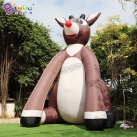 Mascotte gonflable personnalisée, renne gonflable géant de Noël pour la décoration de fête en plein air