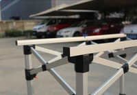 Table de pique-nique extérieure Pop up portable moderne de 120x60cm Table pliante réglable en hauteur en aluminium