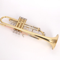 Trompette pour étudiants en laiton jaune avec embouchure Cooper et tube coulissant en nickel-argent