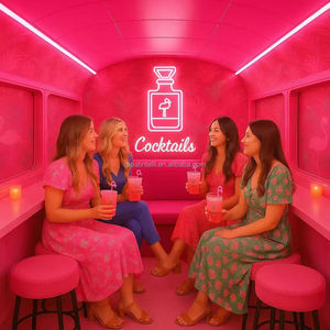 Neon di động trang điểm & tạo kiểu tóc xe tải sang trọng xách tay Beauty Lounge cho pop-up sự kiện thiết kế hai tầng Beauty Salon xe buýt - Product Image 4