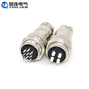 Авиационный разъем GX16, 2-5 контактов, для монтажа на панель, водонепроницаемый IP67, ZLconnector, нержавеющая сталь/цинковый сплав, штекер/гнездо - Product Image 2