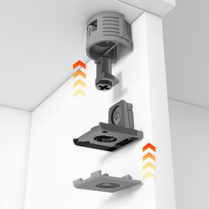 Goupilles de support, support d'étagère d'armoire, clous de séparation invisibles, broches de support d'étagère trois en un avec bouchons de trou - Product Image 3