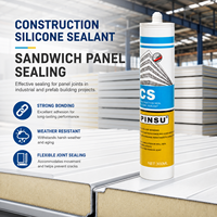 Scellant en silicone flexible résistant à l'eau de 300 ml, forte adhérence pour les joints des murs extérieurs, des fenêtres, des portes et des panneaux sandwich