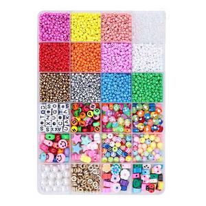 Kit de fabrication de bijoux DIY à 24 compartiments avec perles, breloques et outils pour bracelets, colliers et accessoires pour filles - Product Image 2