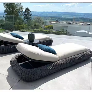 PLUS DE DESIGN Moderne Imperméable Patio Hôtel Piscine Teck Simple Bois Massif Rotin <span class=keywords><strong>Chase</strong></span> Aluminium Extérieur Soleil Chaise Lounge - Product Image 1
