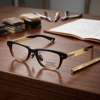 Montures de lunettes artisanales en corne de buffle, monture optique pleine, charnière à ressort en titane, unisexe, logo personnalisé