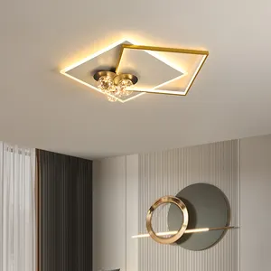 Indoor Acrylic Led Square Ceiling Light Fixture Decoration Dimmable Modern Ceiling Mount Light Living Room Lighting