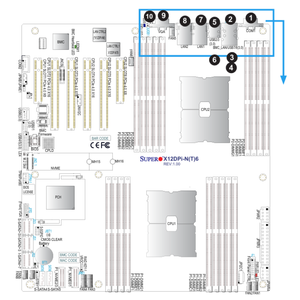 MBD-X12DPI-NT6/N6 ซูเปอร์ไมโครอินเทล E-ATX เมนบอร์ดเซิร์ฟเวอร์ซ็อกเก็ตคู่ LGA-4189 (ซ็อกเก็ตพี+) C621A DDR4 SATA รองรับใหม่ - Product Image 3
