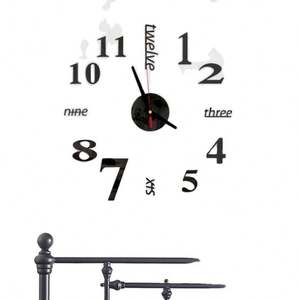 Reloj de Pared Digital 3D de Acrílico con Movimiento Hangzhou, Tamaño 40cm - Product Image 1