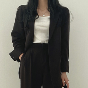 Conjunto <span class=keywords><strong>de</strong></span> Dos Piezas para Mujer: Blazer Oversize y Pantalones Anchos <span class=keywords><strong>de</strong></span> Cintura Alta, Estilo Chic y Práctico - Product Image 2