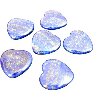 high quality natural lapis lazuli puffy heart stone for healing