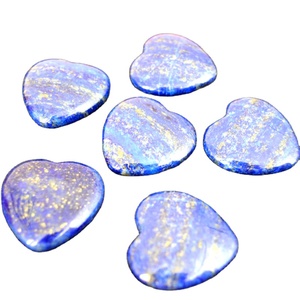 Pierre Lapis-Lazuli bleue en forme de cœur, naturelle, bouffante, pour décoration de la maison, livraison gratuite - Product Image 1