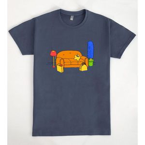 T-shirt gialla Family Life, unisex, taglia media per adulti, stampa grafica, abbigliamento casual - Product Image 1