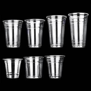 <span class=keywords><strong>Bicchieri</strong></span> Usa e Getta Personalizzati con Logo 7 10 12 16 20 24oz in PP PET <span class=keywords><strong>Plastica</strong></span> per Succo Caffè Ghiacciato Vino Birra Frappè con Coperchio e Pellicola - Product Image 1