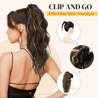 Perruque queue de cheval pour femme, style européen-américain, tresses volumineuses, extensions longues bouclées spectaculaires, perruque pour femme
