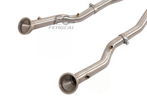 Collecteur d'échappement direct et tube intermédiaire en X pour Ferrari F12 Berlinetta 6.3L <span class=keywords><strong>V12</strong></span> 2013+ en acier inoxydable SS304 – Amélioration de puissance pour échappement automobile - Product Image 4
