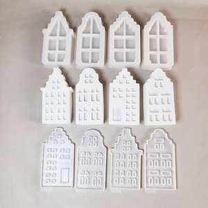 Hecho a mano respetuoso con el medio ambiente Casa de Playa Grande Herramienta de pastel de silicona S1193 Gothic 4-Proyección Moldes de pared PC Categoría de producto - Product Image 3