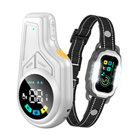 Collier de dressage et anti-aboiement 2-en-1 rechargeable, étanche IP67, multifonctionnel pour le dressage du comportement des animaux domestiques, pour tous les chiens