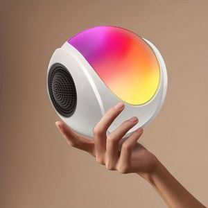 1pc Mini Small Speaker, Plug-in Card Colorful Colorful RGB <b>Light</b> Outdoor Audio, Multiple <b>Light</b> Modes, Indoor Night <b>Light</b> Fixture - Product Image 3