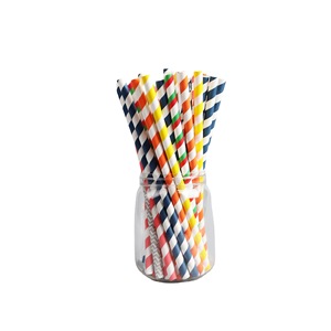 Eco-Friendly Biodegradable Paper <b>Straws</b> 6x197mm Straight Pipe <b>Disposable</b> <b>Straws</b> For Parties - Product Image 2