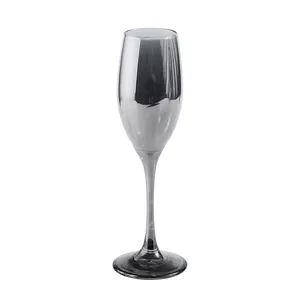 Flûtes de verre à Champagne soufflées à la main, avec tige fine sans plomb, verres à Champagne transparents, boîte cadeau de vacances