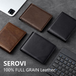 Cartera Minimalista de Cuero Genuino para Hombre con Protección <span class=keywords><strong>RFID</strong></span>, Tarjetero Delgado para Tarjetas de Crédito, Identificación y Negocios - Product Image 3