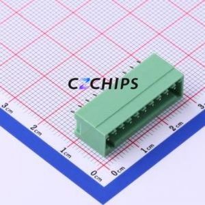 KF2EDGV-2.54-10P Plug-in Terminal Block Through hole,P=2.54mm Connector Board-to-Board / Socket - Closed 1x10P 2.54mm Green - Product Image 2