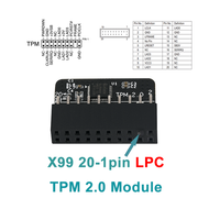 20 Pin 20-1pin X99/ASUS/GIGABYTE TPM Trusted Platform Module Antarmuka LPC GC-TPM 2.0 Modul 20 PIN untuk PC X99 & ASUS & GIGABYTE