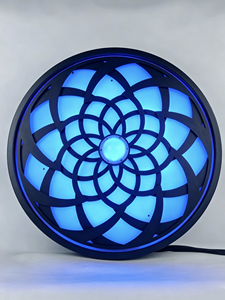 Projecteur LED rond pour scène, panneau floral violet, éclairage à tête mobile pour fêtes, clubs et événements - Product Image 6
