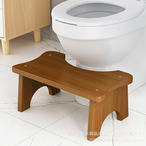 Bamboo Toilet <b>Stool</b> Minimalist Design Durable <b>Bathroom</b> Footstool For Children And Adults - Product Image 2