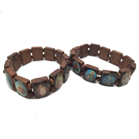 2023 En Bois Stretch Religieux Catholique Icône Jésus Ange Marie Bracelet Religieux Catholique Ornements Articles Chrétiens
