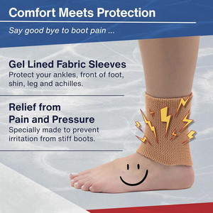 Manchon <span class=keywords><strong>de</strong></span> protection respirant en gel pour patins à glace, avec coussinets anti-écrasement pour lacets et protection du cou-<span class=keywords><strong>de</strong></span>-pied, pour l'entraînement - Product Image 3