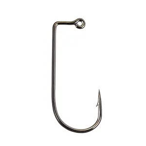 Custom Carbon Steel Black Circle 9147 Right Angle Fishing Hooks 90 Degree Metal Jig Head Hook