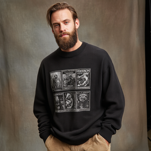 Pull à affiche de <span class=keywords><strong>film</strong></span> effrayant pour hommes, tricots d'Halloween vintage, pull en acrylique - Product Image 1