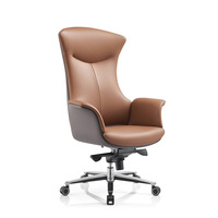 Chaise de bureau exécutive moderne en cuir, réglable, avec design ergonomique, pivotant à 360 degrés et accoudoirs ajustables, vente en gros