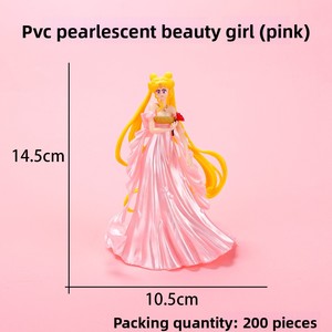 Figurine de fille en PVC solide, grande, avec <span class=keywords><strong>perles</strong></span>, pour décoration de gâteau, de voiture, ou de maternité, motif lapin de la lune et glace. - Product Image 6