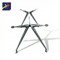 Pieds de table de salle à manger modernes en aluminium noir réglables en forme de Z, base de bureau rectangulaire, quincaillerie pour salon et hôtel