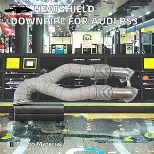 AKS pipa Downpipe balap Heatshield baja tahan karat baru kompatibel dengan Audi RS3 8V 8Y TTRS 8S <span class=keywords><strong>2</strong></span>.5T 8S <span class=keywords><strong>2</strong></span>.5T - Product Image 2