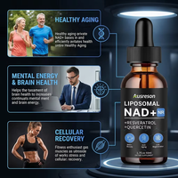 Complément Alimentaire OEM de Fibres Alimentaires NR Nicotinamide NAD+ avec Resvératrol Liquide Vitamines Soin de la Peau Supplément Liposomal Nad Nr Gouttes