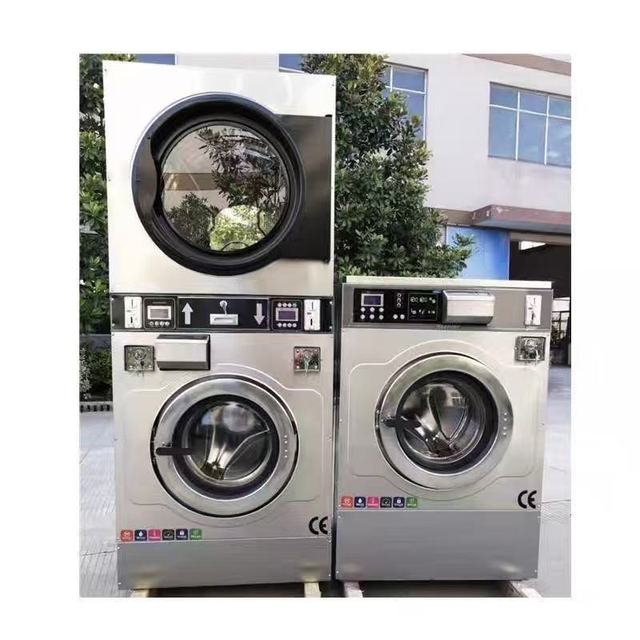 Smart Automatic Laundry Washing Machines 15kg Washer and Dryer Machine Combo for Hotel