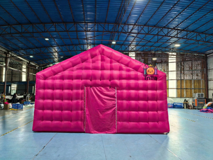 Tente Gonflable Portable Rose avec Éclairage LED Commercial pour Discothèque, Maison Gonflable Cube pour Fêtes et Soirées - Product Image 1