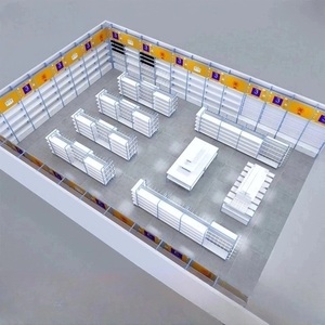 Bán Buôn Hai-Nhân Dân Tệ Cửa Hàng Thiết Kế Nội Thất Kim Loại Đồ Trang Sức Bộ Đồ Ăn Món Ăn Hiển Thị Giá Cửa Hàng Tạp Hóa Kệ Với Màn Hình Quảng Cáo - Product Image 6