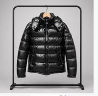 Veste d'hiver à capuche pour homme, de haute qualité, de marque, conçue par un designer senior, avec logo personnalisé sur le bras, très vendue, veste brillante NFC