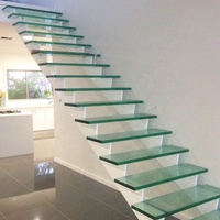 DAIYA rampe d'escalier en verre avec barre de garde-corps