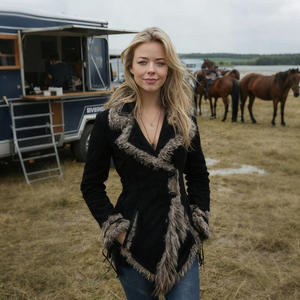 Ventes en gros de vestes en daim à col en fourrure rétro occidentales pour femmes, OEM, vintage, teintes unies, à simple boutonnage, manteaux d'automne et d'hiver - Product Image 4