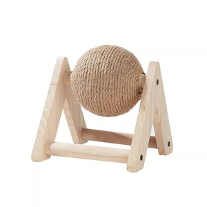 Manufacturer Wholesale Durable Wooden Minimalist <strong>Cat</strong> <strong>Scratching</strong> <strong>Post</strong> Hand-<strong>wrapped</strong> Jute Sisal Rope Climbing Frame - Product Image 5