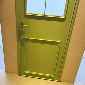 Porte intérieure battante en aluminium vert citron style rétro, style crème pastoral vintage, pour chambre ou salle de bain - Product Image 6