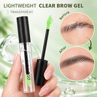 Gel Sourcils Transparent Naturel 12g Léger Gel Coiffant 3D pour Sourcils Brosse en Silicone Souple Séchage Rapide Non Gras Gel Fixateur Marque Privée