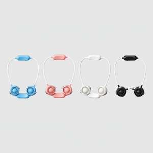 พัดลมพกพาขนาดเล็ก SM-A8 แบบ USB ใช้ได้ทั้งแบบมือถือและคล้องคอ ดีไซน์สวมใส่ได้ เหมาะสำหรับใช้ในรถยนต์และในบ้าน ให้ลมเย็นสามระดับและห้าระดับ - Product Image 2